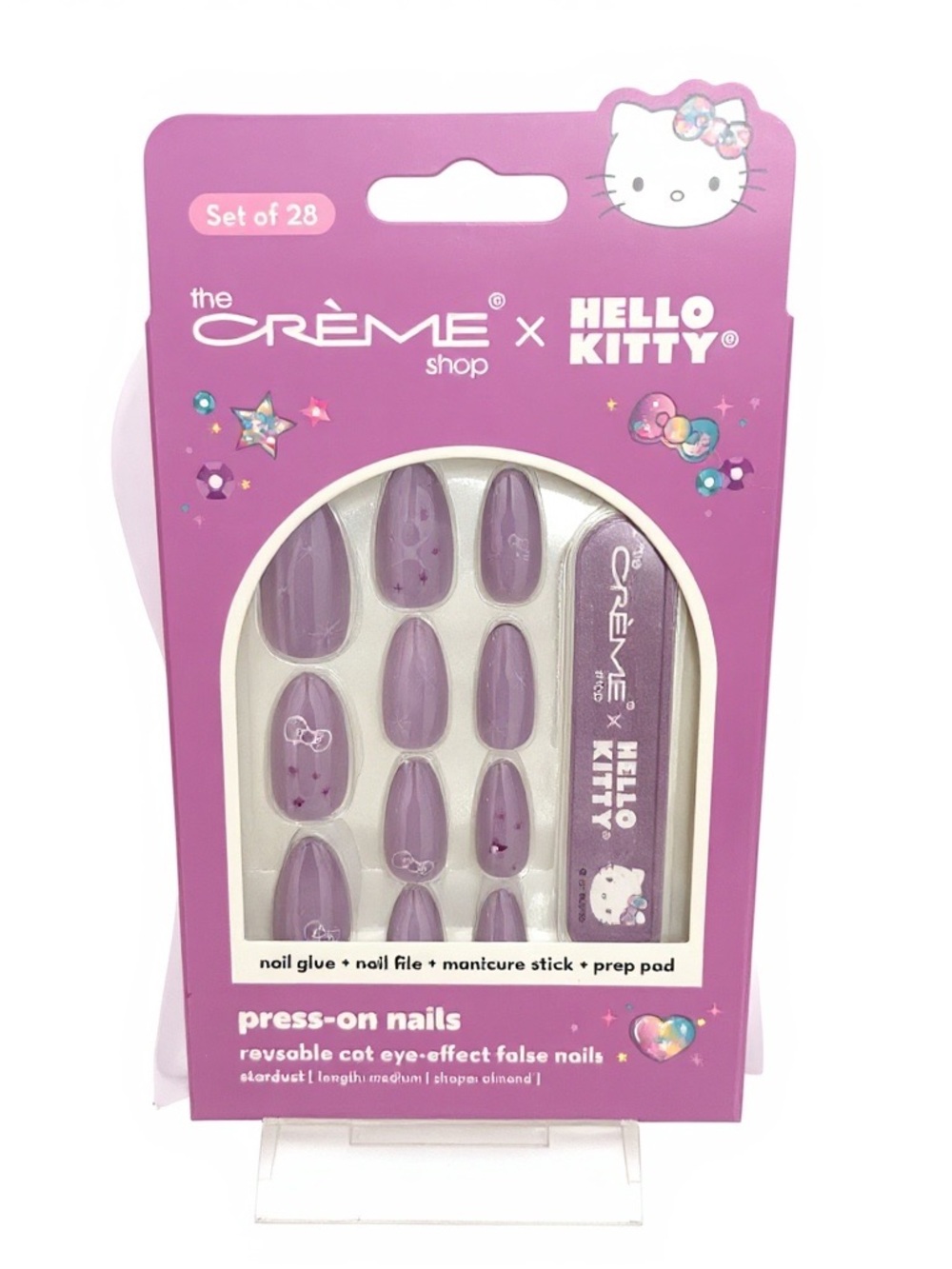 The Crème Shop x Hello Kitty Lavender Press-On Nails - Set of 28